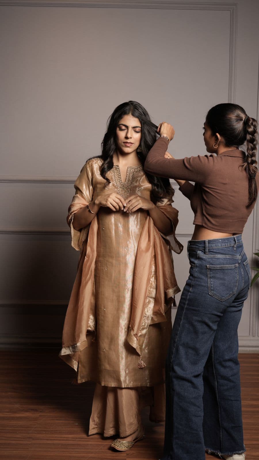 Hair styling for a traditional look